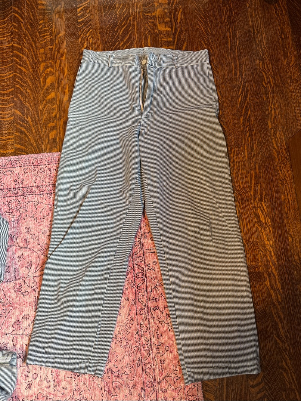 Matty Matheson Blue Pinstripe Workwear Pants